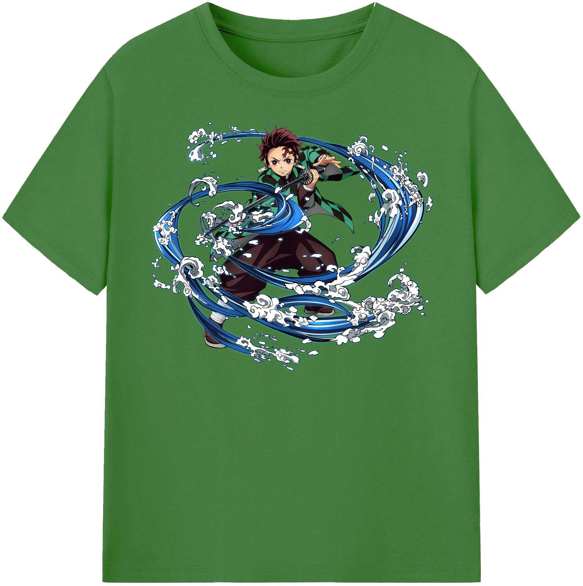 （画像用） 鬼滅の刃 竈門 炭治郎／かまど たんじろう Kamado Tanjirou レディースカジュアルプリントTシャツ（綿100％）